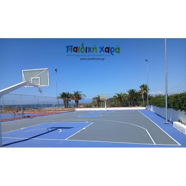 Γήπεδα μπάσκετ και τεννις με ακρυλικό δάπεδο στον Αγρίλη Τριφυλίας 