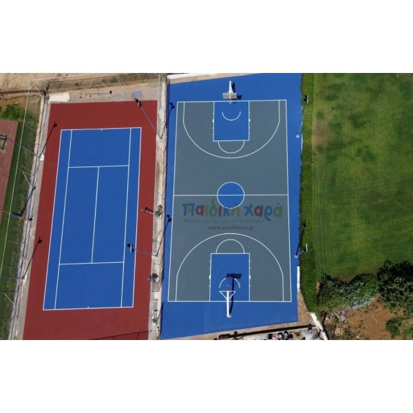 Γήπεδα μπάσκετ και τεννις με ακρυλικό δάπεδο στον Αγρίλη Τριφυλίας 