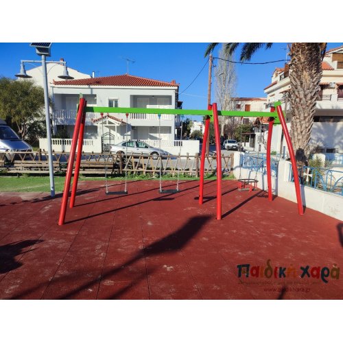 Μεταλλική κούνια 3 θέσεων 2Π και 1Ν