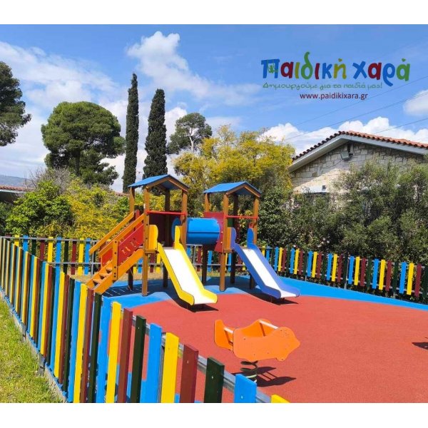 Σύνθετο όργανο δύο πύργων με τούνελ και 2 τσουλήθρες (HPL)
