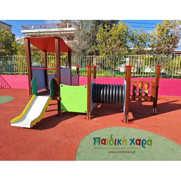 Σύνθετο Όργανο Νηπίων με τούνελ τσουλήθρα και τρίλιζα